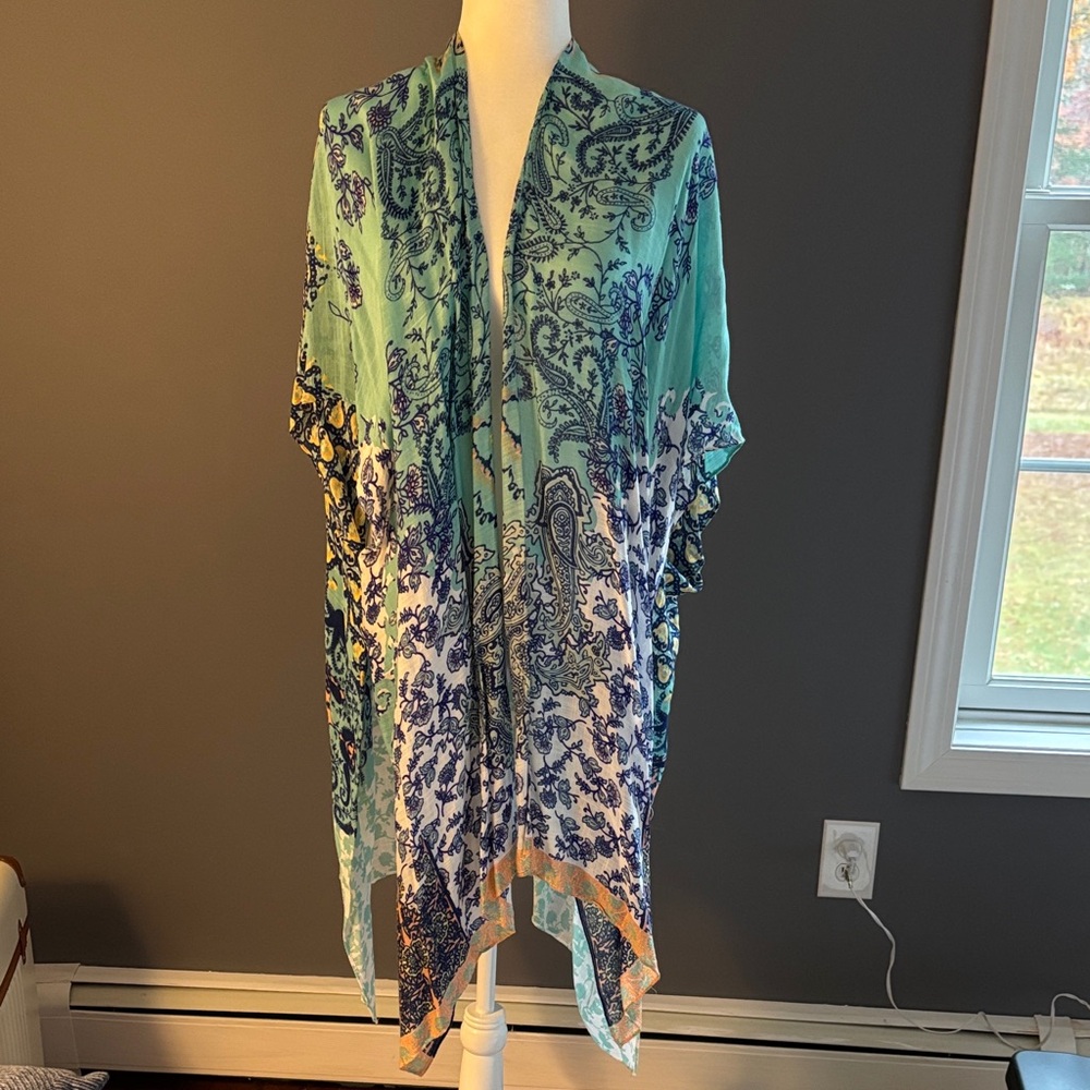 Lovestitch Teal and Blue Paisley Kimono